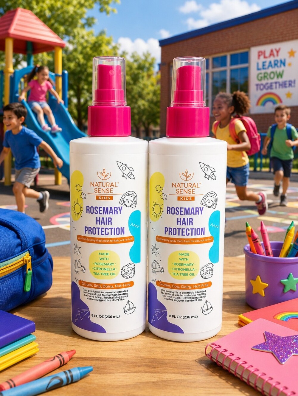 ROSEMARY HAIR PROTECTION SPRAY HELPS KEEP LICE AWAY 8 FL. OZ 2x